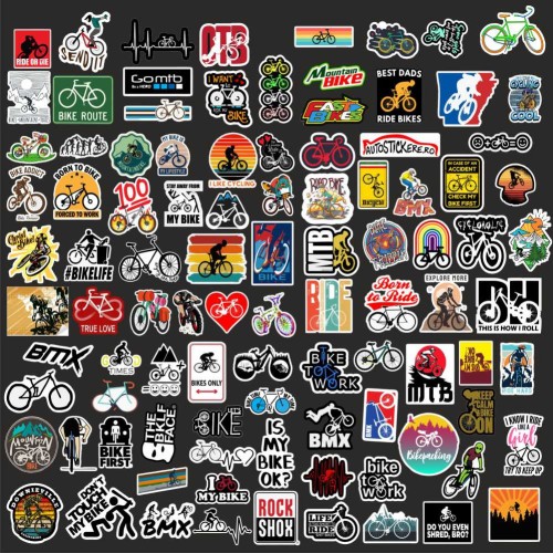 Set 100 Stickere Biciclete Set 100 Stickere Biciclete